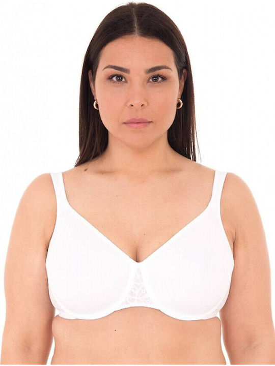 Comfort Minimizer Minimizer Bra without Padding Underwire White