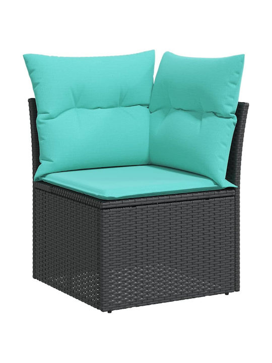 Outdoor Corner Sofa Rattan with Cushions 62x62x69cm
