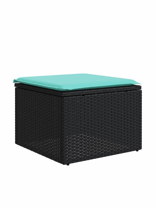 Canapea De Colț De Exterior Din Rattan Cu Perne 62x62x69cm