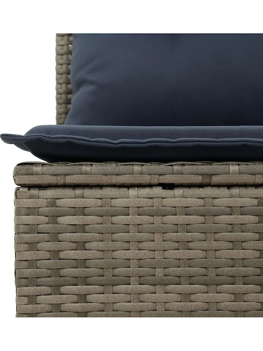 Ecksofa Outdoor Rattan mit Kissen 62x62x69cm