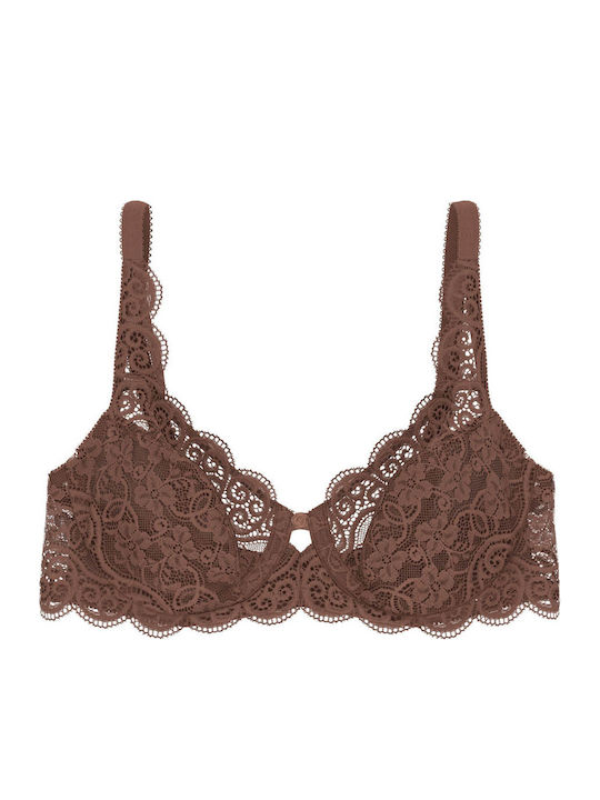 Amourette 300 W X Balconette Balconette Bra without Padding Underwire Brown