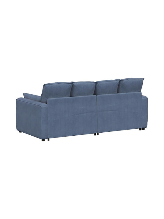 Dreisitzer Sofa Blau 224x105x64cm