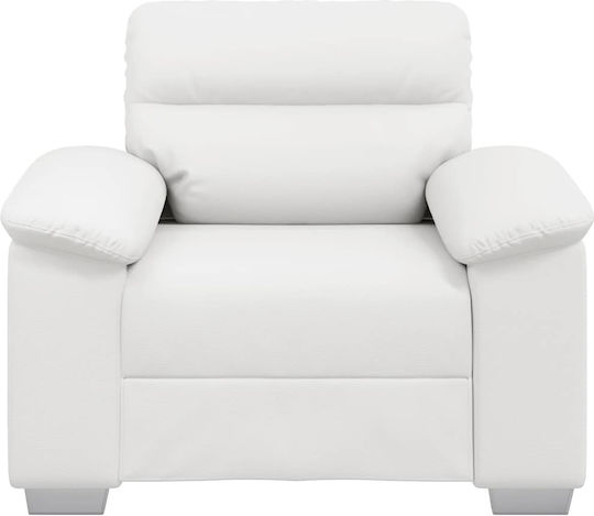 vidaXL Polstersessel aus Künstliches Leder Weiß 100x81x84cm