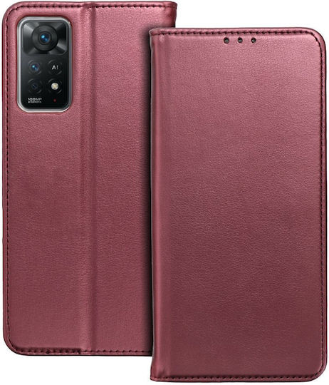 Smart Book Fabric Silicone Plastic Burgundy (Oppo Reno13)