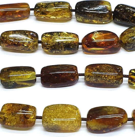Roloi Komboloi Worry Beads with 21 Amber Beads Length 32cm Multicolour