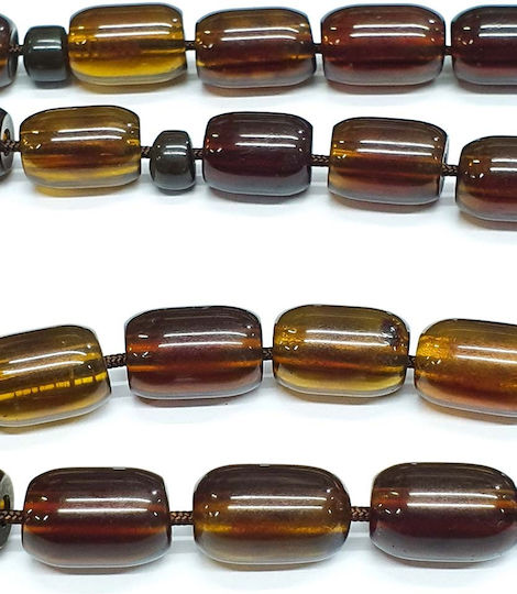 Roloi Komboloi Worry Beads with 33 Beads Made of Mastic Length 46cm Multicolour
