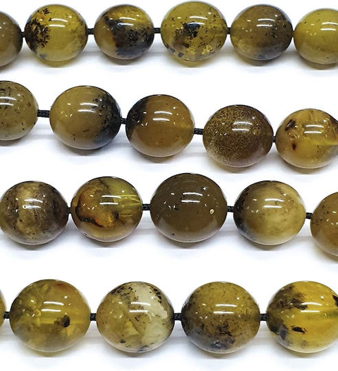 Roloi Komboloi Worry Beads with 33 Amber Beads Length 39cm Multicolour
