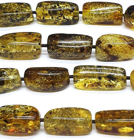 Roloi Komboloi Worry Beads with 21 Amber Beads Length 34cm Multicolour