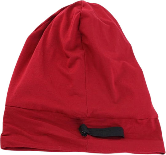 Turban Schlafmütze Baumwoll-Laken Satin Burgundisch