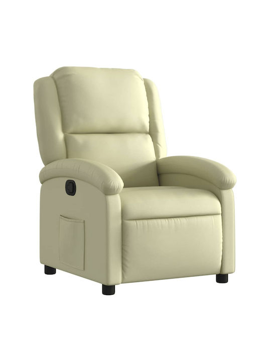 Scaun De Relaxare Relaxează-Te Cu Puf Din Piele Naturală Crem 70x86.5x99.5cm