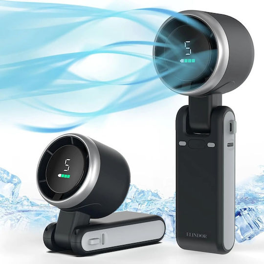 Ventilator Pliabil Portabil Cu Ecran Hd Reglabil Usb-c Reîncărcabil 5 Viteze Pentru Călătorii În Aer Liber