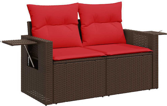 Set Cameră De Zi Pentru Exterior 7 Piese Maro Cu Perne