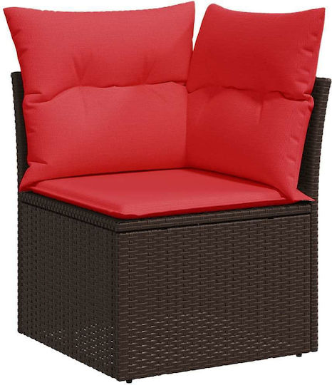Set Cameră De Zi Pentru Exterior 7 Piese Maro Cu Perne
