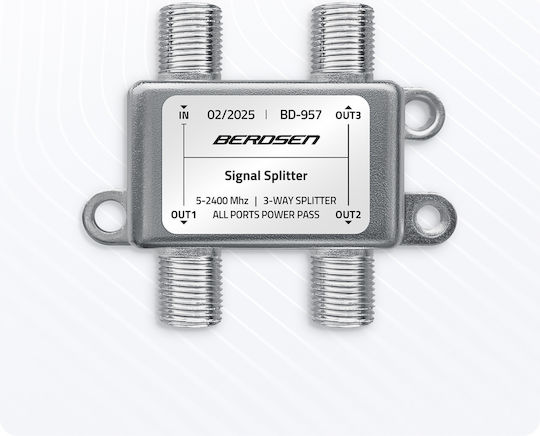 Passive Antenna Splitter 3 Inputs 5–2400 Mhz Berdsen Bd-957