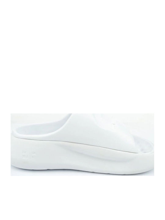 Women's Platform Slides White