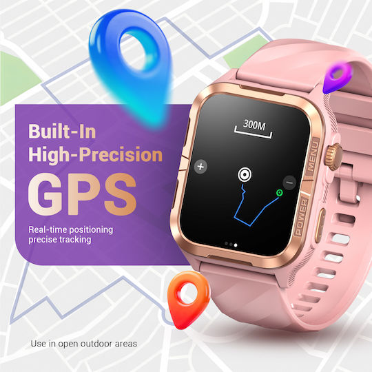 BlackView W10 Pro 46mm Smartwatch with Heart Rate Monitor Pink