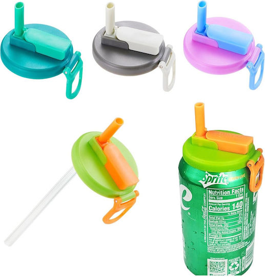 Capac Anti-Varsare Pentru Doze Alista Home Pai Transparent Model Reutilizabil Mâner De Transport Din Plastic 5.4 Cm Gri