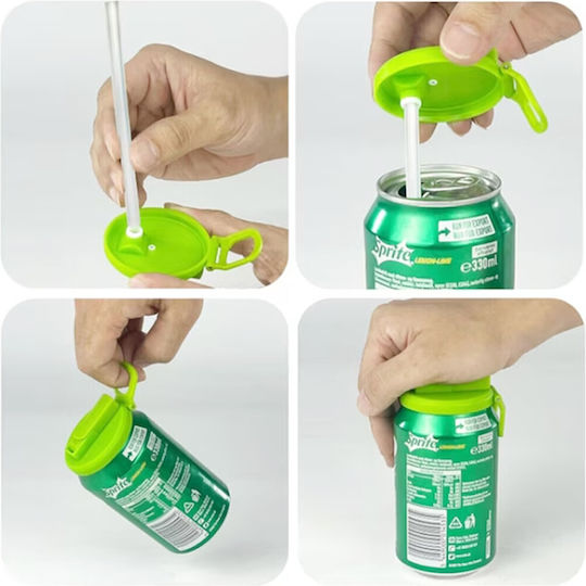 Capac Anti-Varsare Pentru Doze Alista Home Pai Transparent Model Reutilizabil Plastic Mâner Portabil 5.4 Cm Albastru