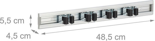 Set Stand Pentru Electrocasnice Relaxdays 2 Bucăți Negru Gri 5.5x4.5x48.5 Cm