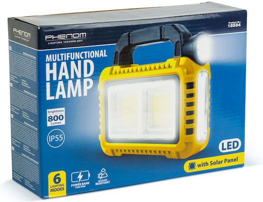 Alista Home Lampă Led Solară pentru Camping cu Lanternă și Powerbank 800lm 10W Galben