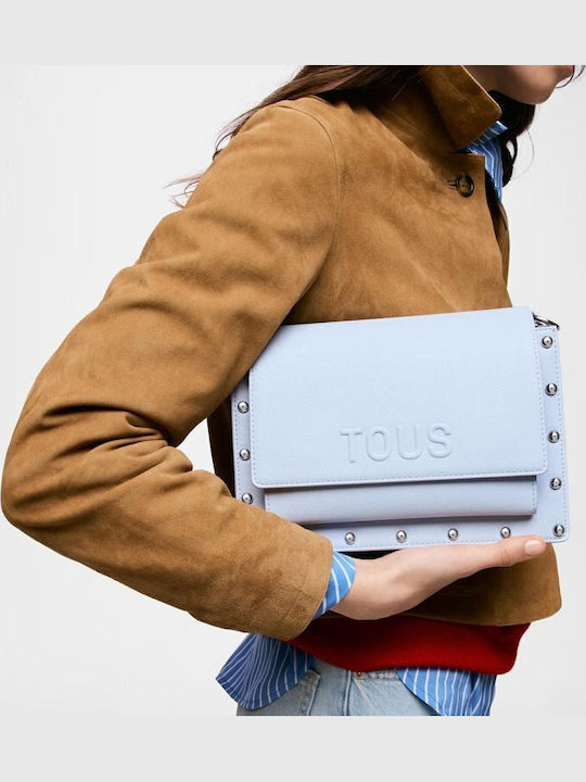 M Audree Leather Women's Flap Bag Grayish Blue