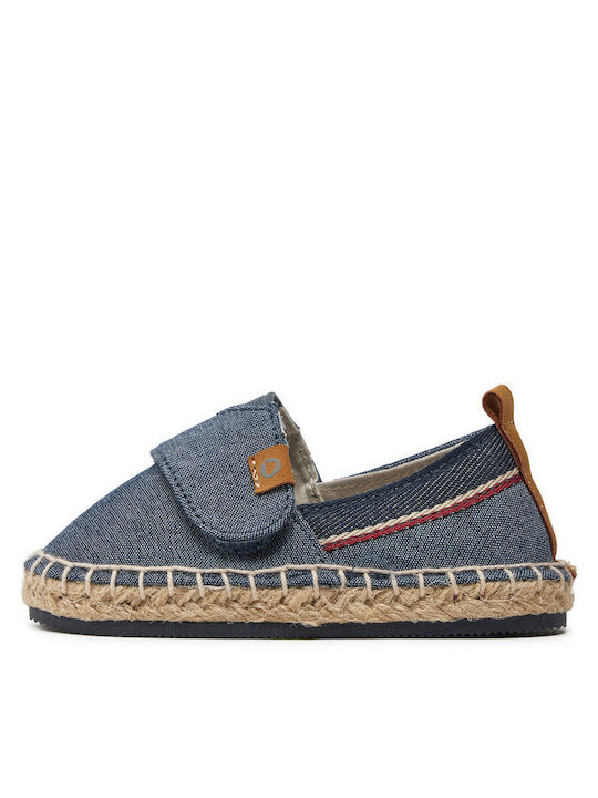 Kids Espradrilles with Hoop & Loop Closure Navy Blue