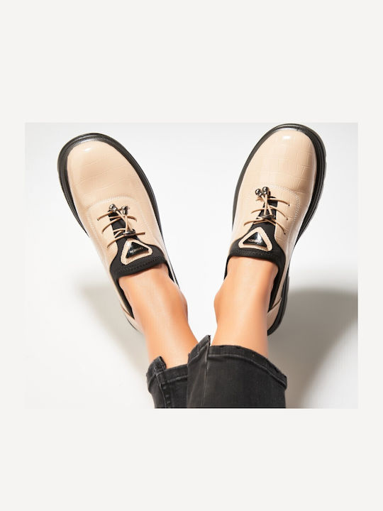 Women's Oxfords in Beige Colour