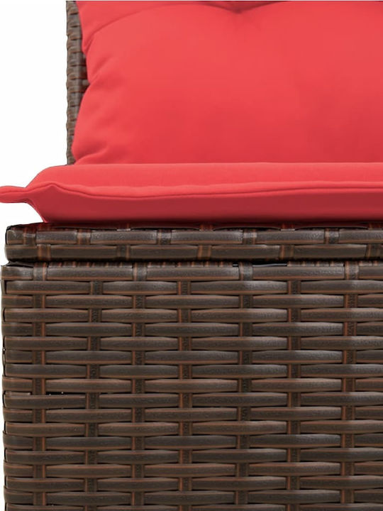 Outdoor Corner Sofa Rattan with Cushions 62x62x69cm