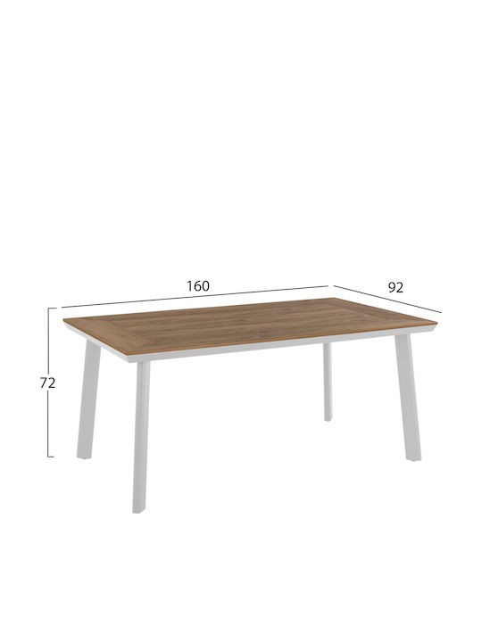Outdoor Dining Set Berg 5pcs White