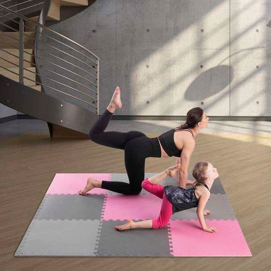 One Fitness Gymnastikmatten Puzzle Gymnastikmatten Grau 9Stücke