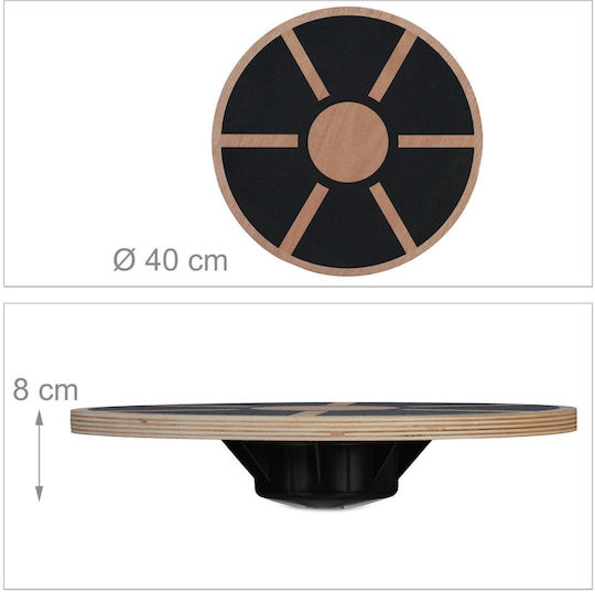 Relaxdays Balance Platform Brown 8x40x40cm