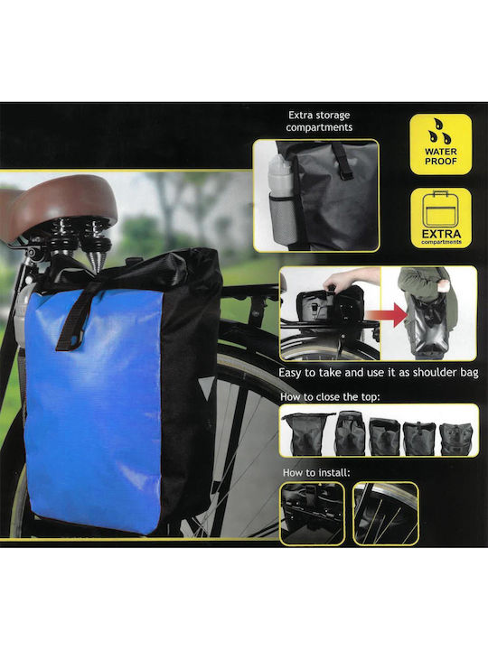 Dunlop 174204 Bicycle Rack Bag Blue