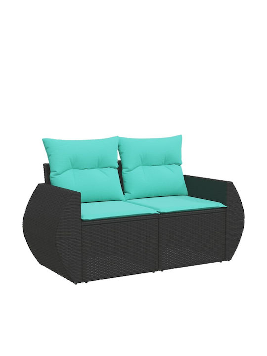 Outdoor Corner Sofa Rattan with Cushions 62x62x69cm