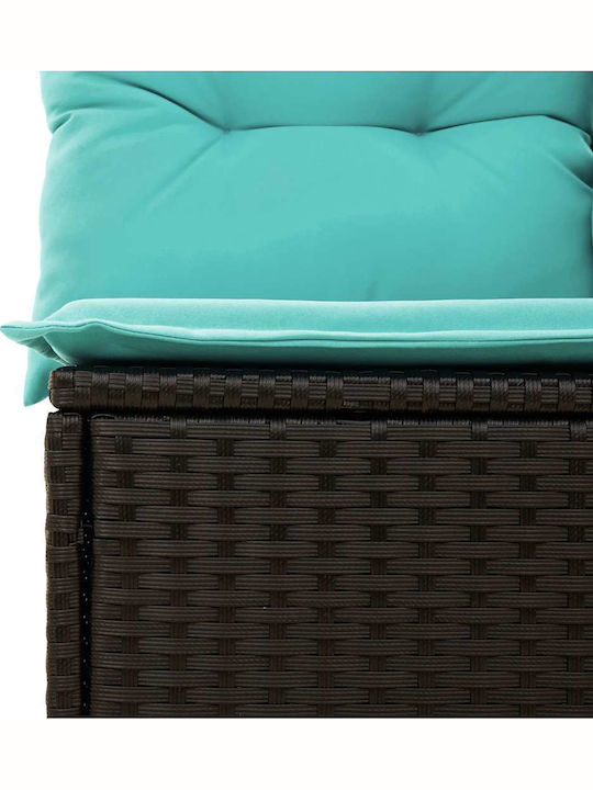 Four-Seater Outdoor Rattan Sofa with Cushions 55x62x69cm