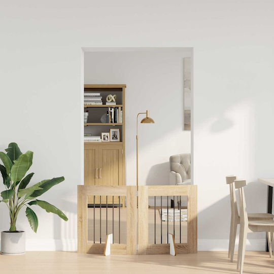 vidaXL Πόρτα Σκύλου από Μέταλλο σε Καφέ Χρώμα 60 x 60 x 60εκ.