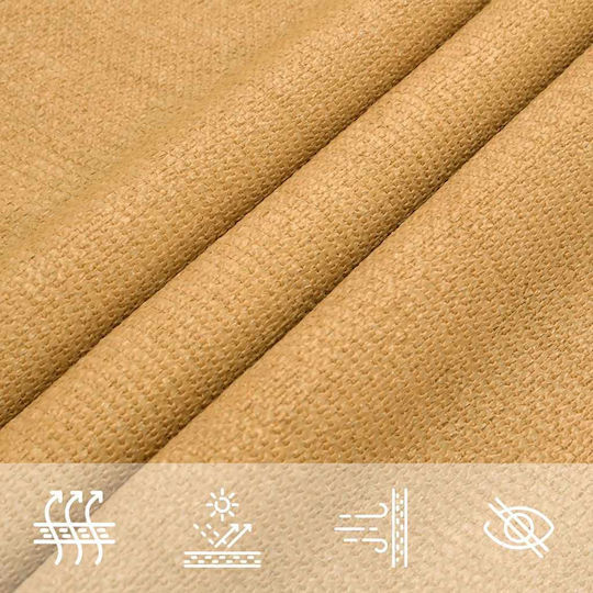 vidaXL Τρίγωνο Πανί Σκίασης Μπεζ 4m 160gr/m²