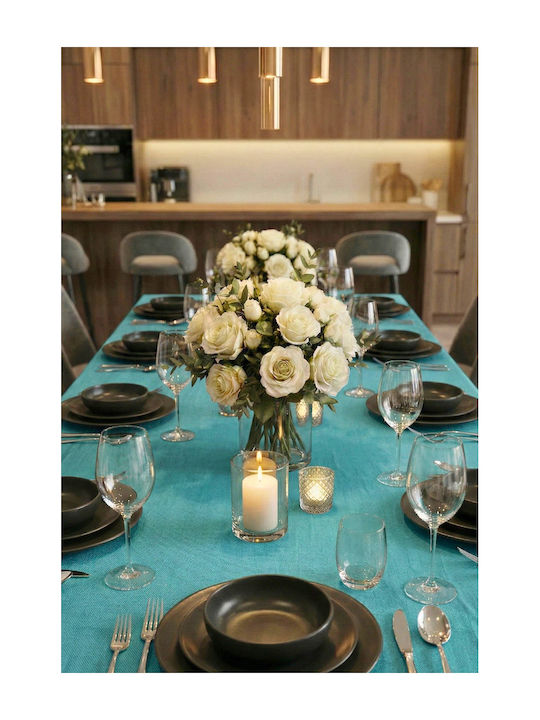 SteweHome Cotton Turquoise Tablecloth 140x170cm