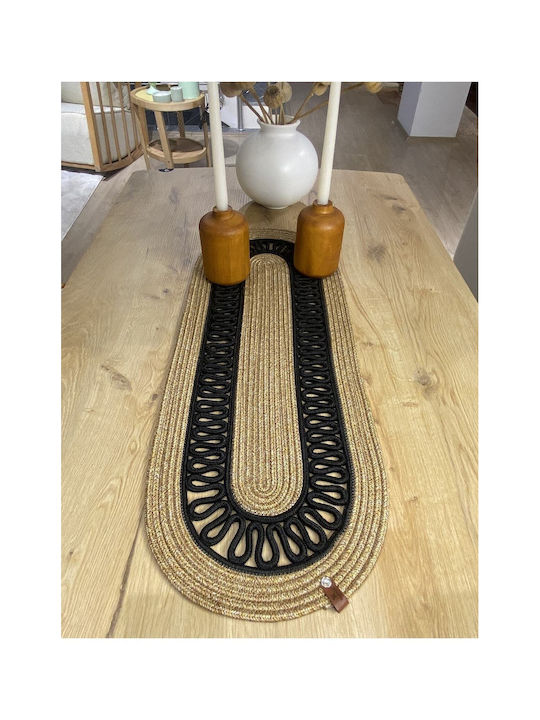 SteweHome Runner Bumbac Negru 30x80cm