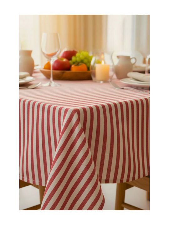 SteweHome Baumwolle Strick Tischdecke Rot 160x220cm