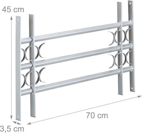 Security Grille Fittings Relaxdays Adjustable Painted Steel 30x45cm