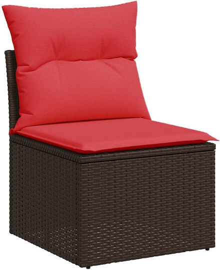 Set Cameră De Zi Pentru Exterior 7 Piese Maro Cu Perne