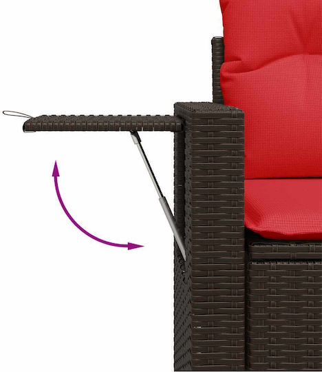 vidaXL Garden & Outdoor Furniture Sets Living Room Set 11 Pieces Brown with Pillows