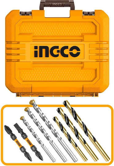 Ingco CIDLI207686E Percussive Battery Drill Driver Brushless 20V 2x2Ah