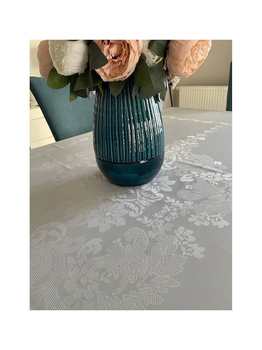 SteweHome Tablecloth With Gray Lace 160x220cm