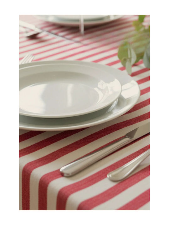 SteweHome Baumwolle Strick Tischdecke Rot 140x220cm