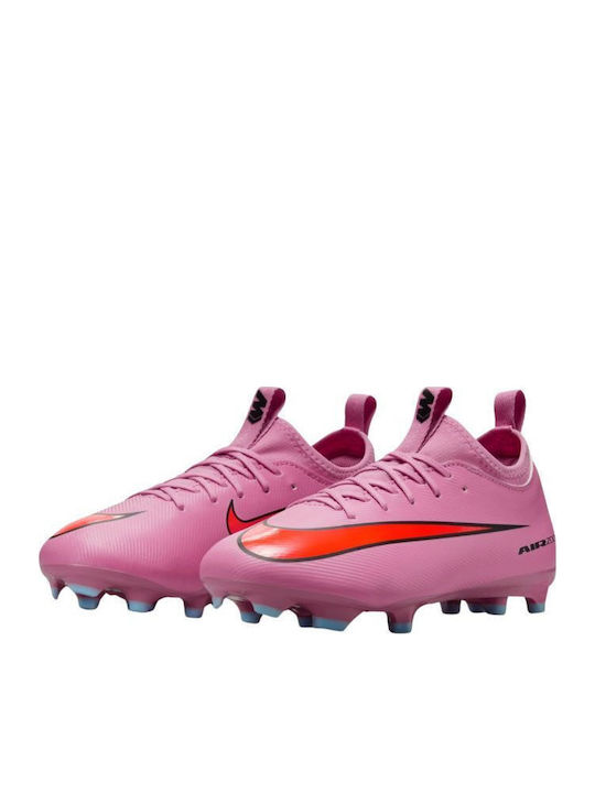 Mercurial Vapor FG/MG Kids Soccer Cleats And Shoes Molded Pink