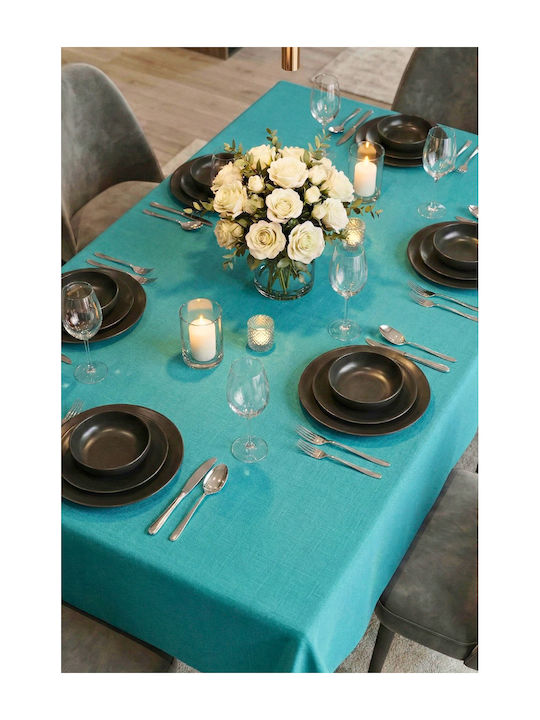 SteweHome Cotton Turquoise Tablecloth 170x220cm