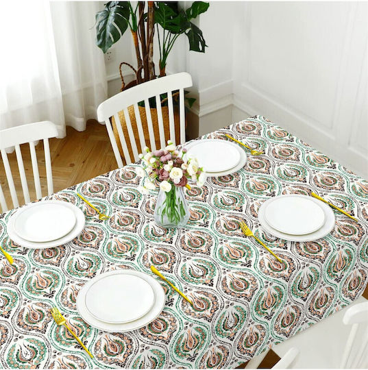 SteweHome Stain Resistant Green Tablecloth 80x120cm SteweHome Stain Resistant Green Tablecloth 80x120cm