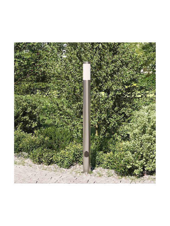 vidaXL Outdoor Small Post Floor Lamp 40W IP44 for E27 Bulb Silver