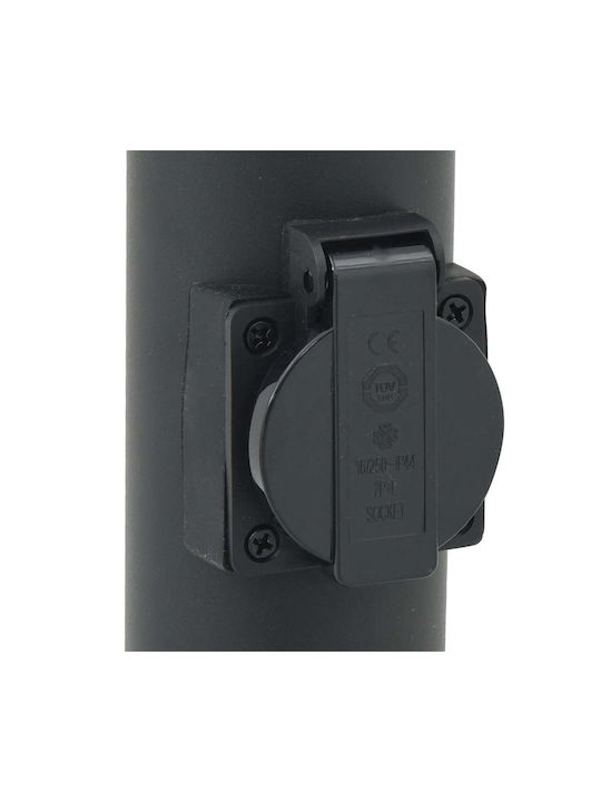 vidaXL Outdoor Small Post Floor Lamp 40W IP44 for E27 Socket Black